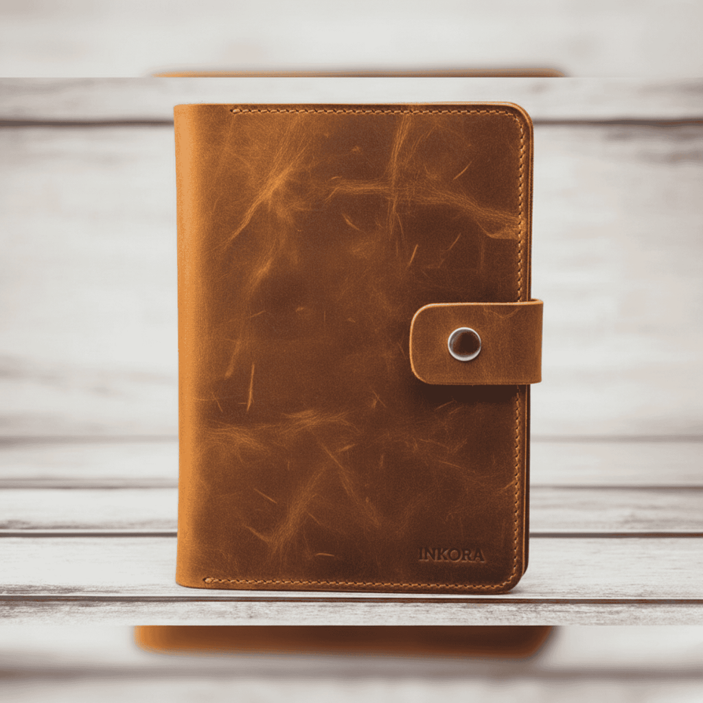 Leather Planner Organizer Cover with Card Holder & Pen Loop – Executive Notebook