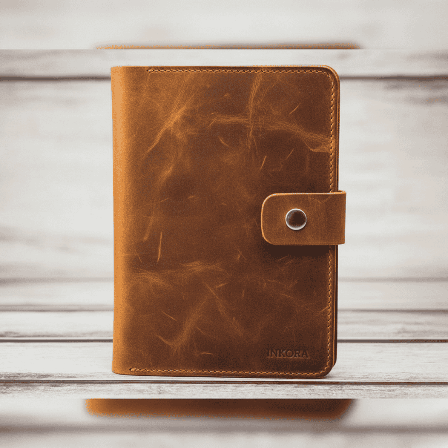 Leather Planner Organizer Cover with Card Holder & Pen Loop – Executive Notebook