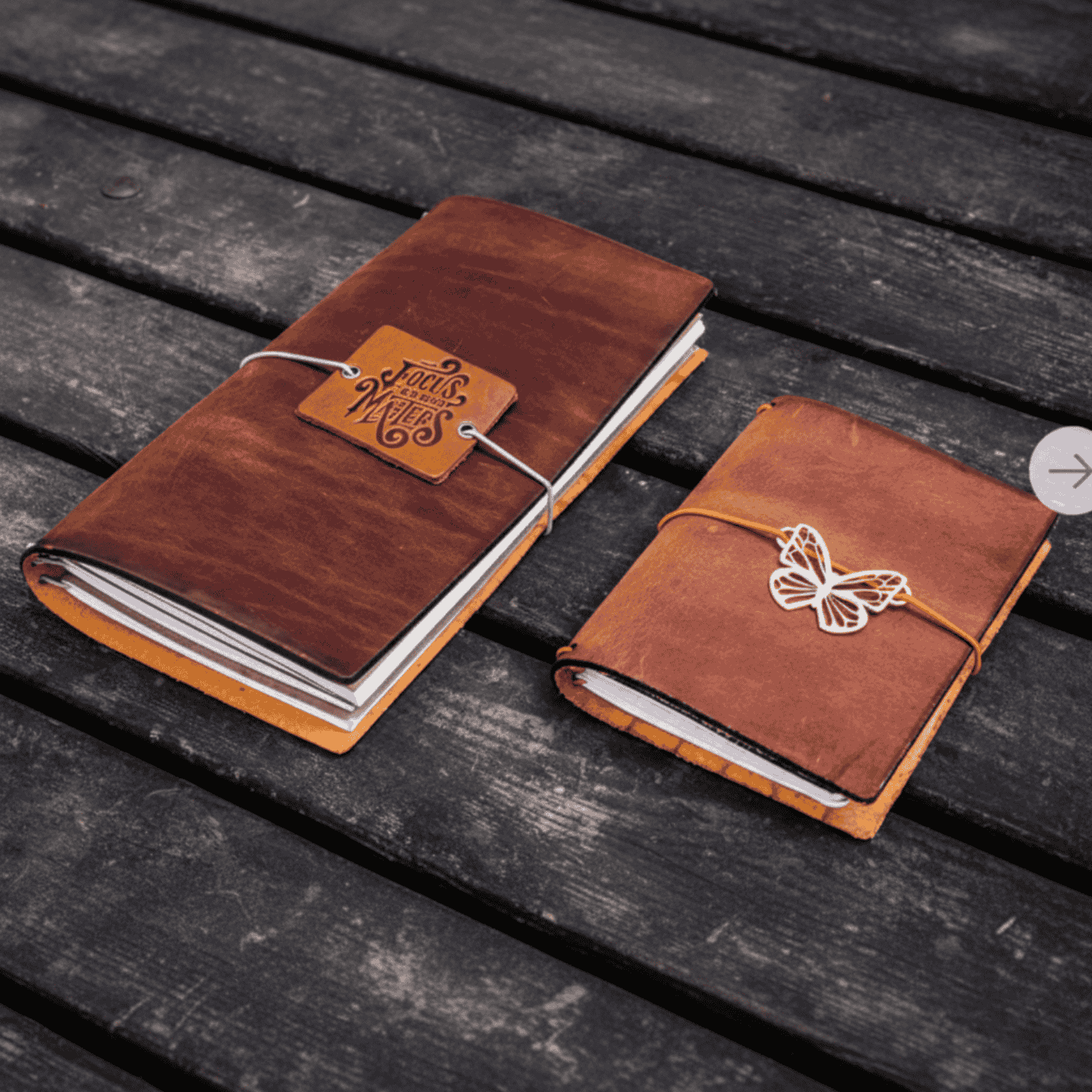 Personalized Leather Journal with Elastic Closure – Gift Travel Notebook