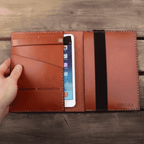 Leather Planner Organizer with Phone Pocket & Card Holder – All-in-One EDC Notebook Cover