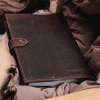 Classic Leather Journal Cover with Snap Closure – Timeless Refillable Notebook