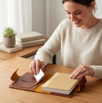 Leather Planner Organizer Cover with Card Holder & Pen Loop – Executive Notebook
