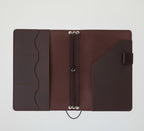 Classic Brown Leather Journal Organizer with Card Slots – Refillable Planner Cover