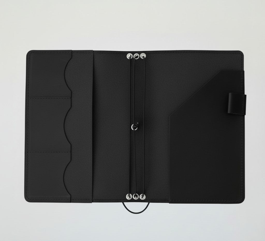 Leather Planner Organizer with Card Slots – Refillable Portfolio Journal Cover