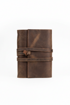 Handcrafted Heritage Leather Journal with Wrap Strap – Artisan Refillable Notebook