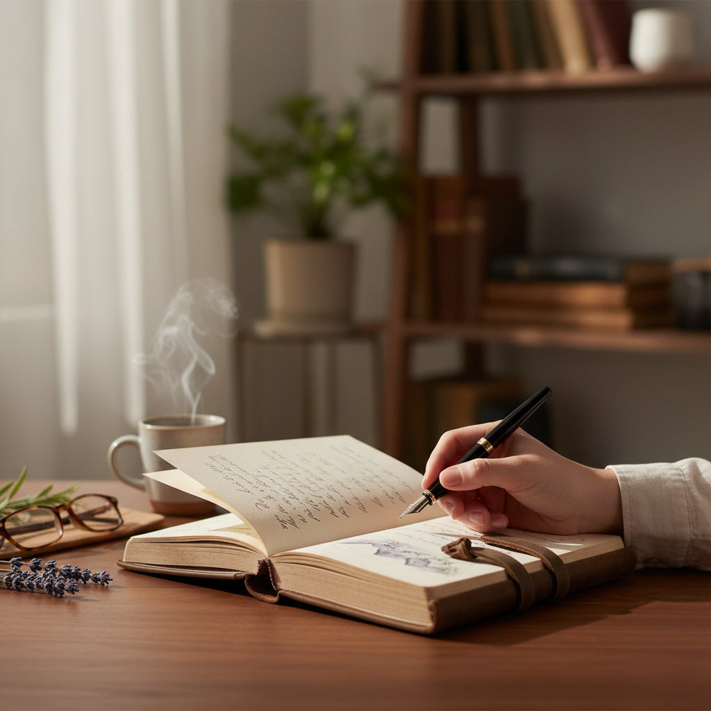 Handcrafted Heritage Leather Journal with Wrap Strap – Artisan Refillable Notebook