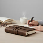Handcrafted Heritage Leather Journal with Wrap Strap – Artisan Refillable Notebook
