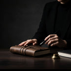 Handcrafted Heritage Leather Journal with Wrap Strap – Artisan Refillable Notebook