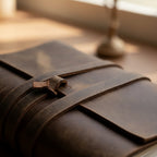 Handcrafted Heritage Leather Journal with Wrap Strap – Artisan Refillable Notebook