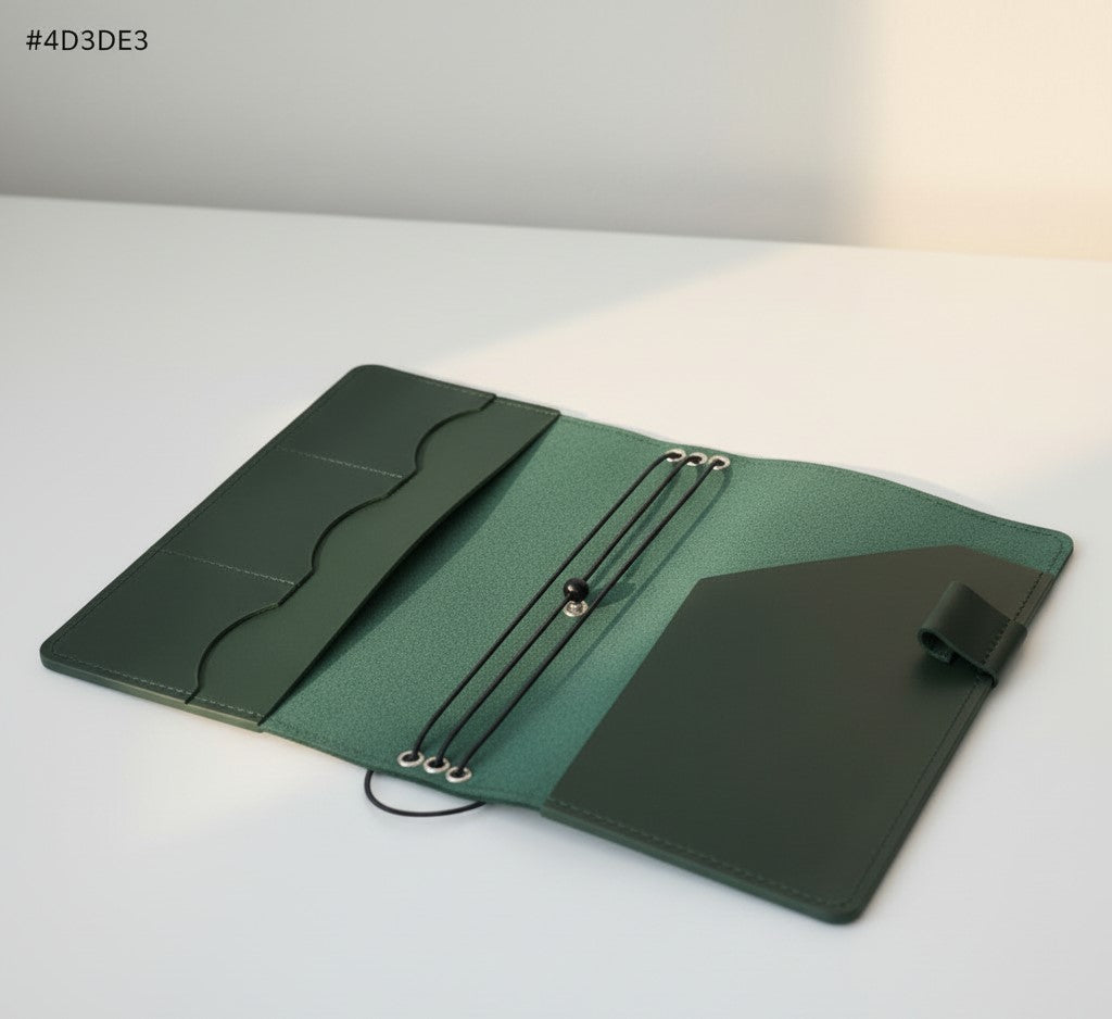 Leather Planner Organizer with Card Slots – Refillable Portfolio Journal Cover