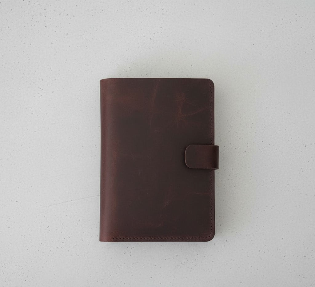 Handcrafted Heritage Leather Journal with Wrap Strap – Artisan Refillable Notebook