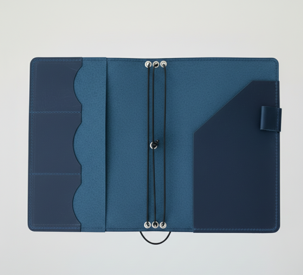 Leather Planner Organizer with Card Slots – Refillable Portfolio Journal Cover