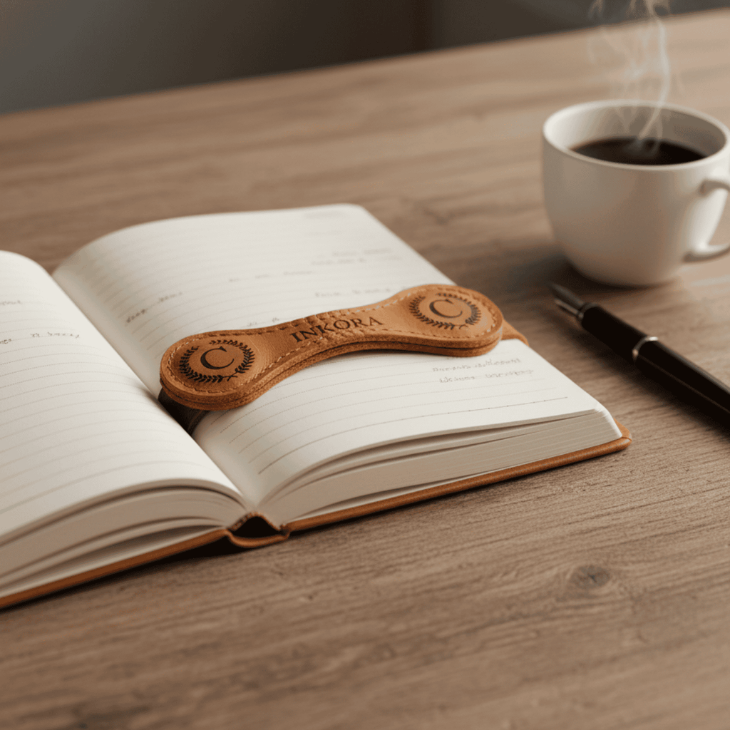 Magnetic Leather Bookmark – INKORA Premium Page Holder for Books & Journals