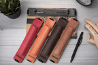 Elastic Leather Pen Holder for Notebook – INKORA Sleeve Pen Loop Organizer